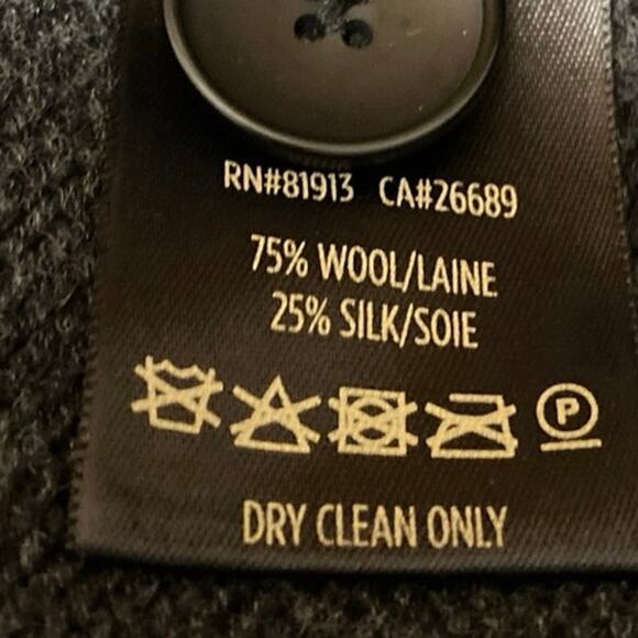 Robert Graham Men's Dark Gray Wool Silk Long Sleeve Button Up Cardigan Sweater M - Picture 4 of 4